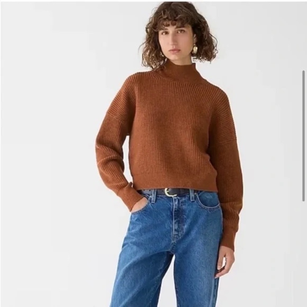 Women's Brown Ribbed Sweater